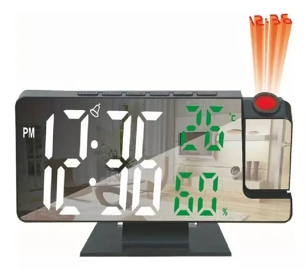 Reloj Despertador Digital Con Proyector